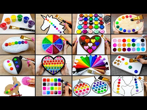 3 HOURS Painting BEST Compilation|Satisfying & Relaxing ASMR Acrylic Painting