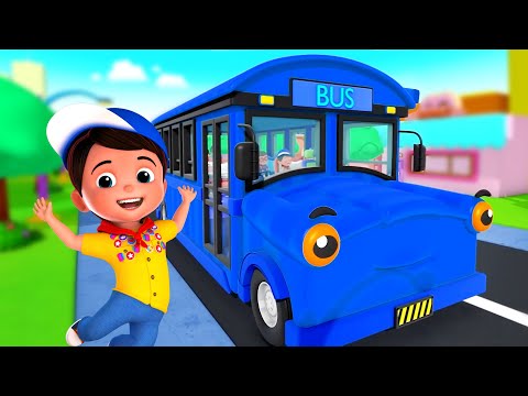 Wheels On The Bus Go Round And Round, Vehicle Songs and Cartoon Videos for Kids