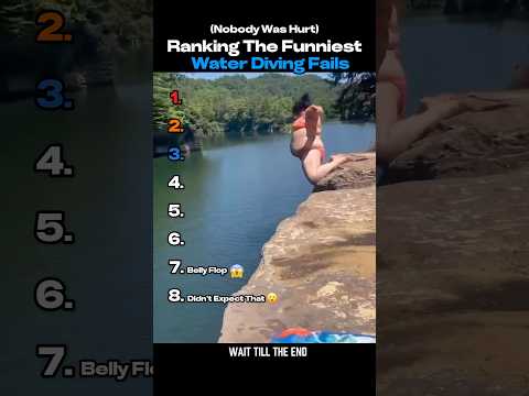 Ranking The Funniest Water Diving Fails😭😭