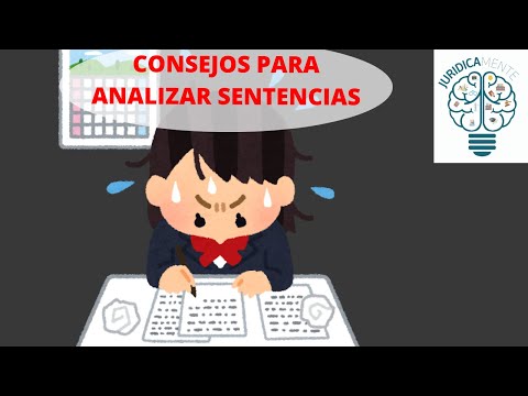 CONSEJOS PARA ANALIZAR SENTENCIAS