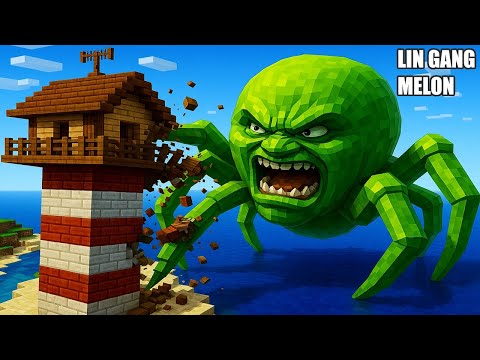 SURVIVING FROM LIN GANG MELON  in Minecraft - Gameplay Coffin meme!