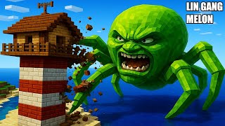 SURVIVING FROM LIN GANG MELON  in Minecraft - Gameplay Coffin meme!
