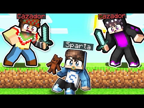 Minecraft: BEBE SPARTA vs 2 CAZADORES 😱🔪 SPEEDRUN vs HUNTER MINECRAFT con SILVIO y FRANCISCO