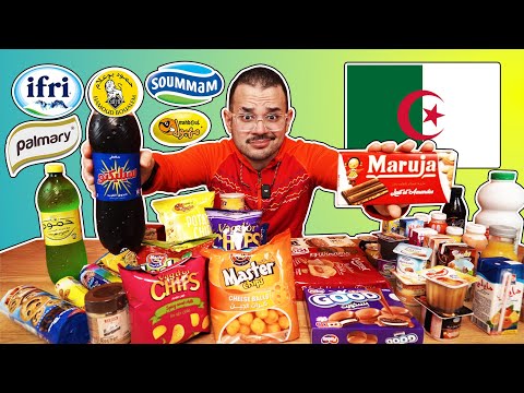 جربت المنتجات الجزائرية لأول مرة🍩🍟I TRIED POPULAR ALGERIAN SNACKS🇩🇿