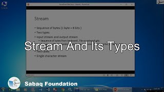 Stream and its types