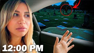 FANTASMA NOS SIGUE EN CEMENTERIO  CARRO TESLA LO CAPTA