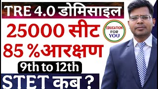 Bihar TRE 4.0 UPDATE DOMICILE 9 TO 12 VACANCY 25000