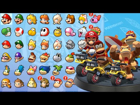 Mario Kart 8 Deluxe - Mario Vs Donkey Kong Vs Diddy Kong Vs Funky Kong use Superstar in every Races