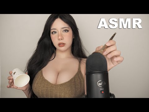 ASMR fast,mouth sounds,tapping,hand sounds,scratching,mic brushing