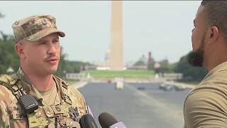 YouTube video thumbnail: National Guard Members Share Their Experiences on DC Mission