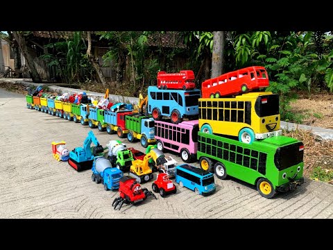 WADIDAW  !! Mobil Truk Tronton Panjang Bongkar Mainan Mobil Mobilan Truk Molen, Truk Dump, Excavator