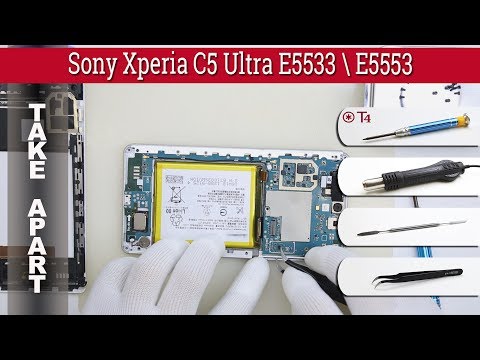 (ENGLISH) How to disassemble 📱 Sony Xperia C5 Ultra E5533 / E5553 Take apart Tutorial
