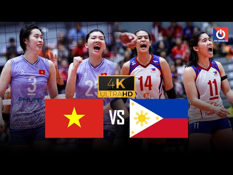 Full 4K | VIETNAM vs. PHILIPPINES | Thanh Thúy - Bích Thủy vs De Guzman - Solomon đại chiến