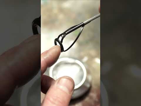 fitting a wrap on tip top guide to a fishing rod