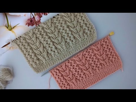 Muhteşem iki şiş örgü modeli 🧶Knitting pattern