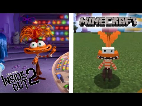 Transformé los Mobs de Minecraft en Personajes de INTENSAMENTE 2 (Inside Out 2)