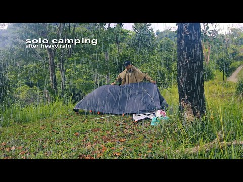 SOLO CAMPING AFTER RAIN | TERPAKSA PINDAH TENDA KARENA MAHASISWA