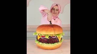 Dev Hamburger Pastası - Giant Hamburger Cake!