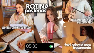 Vlog: um dia produtivo comigo pós férias | falei sobre o meu tratamento, rotina de estudante