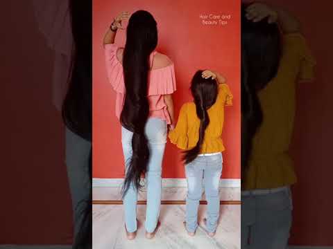 Extremely long hair family | Bun Drop |Smooth long hair | super longhair hairstyle #Shorts #LongHair
