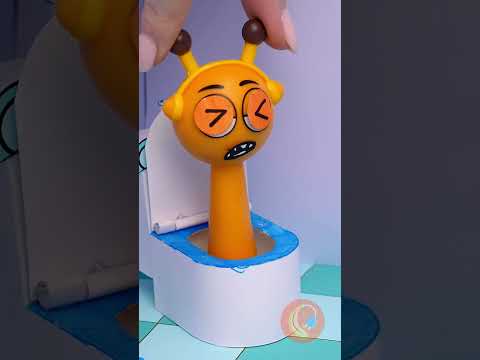 🚽😱 Oh No! Sprunki Has a Tummy Ache! DIY Mini Toilet from Paper! ✂️📄