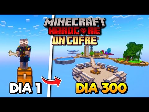 Sobreviví 300 DÍAS en UN SOLO COFRE en Minecraft Hardcore