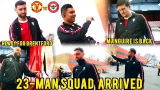 BREAKING🔴 MANCHESTER UNITED 23-MAN SQUAD ARRIVED AT OLD TRAFFORD AHEAD OF BRENTFORD#MANCHESTERUNITED