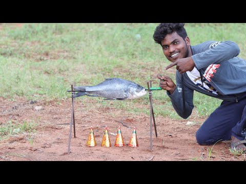 Fish Cooking Using Flower Pots | Fish VS Diwali Flower Pots Experiment | Mr.suncity...