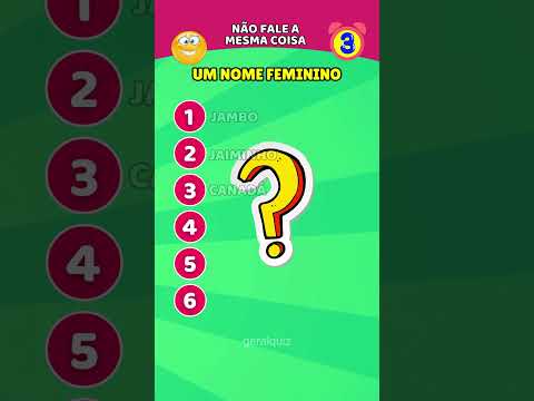 Tente não repetir as mesmas coisas que eu #quiz #diversão