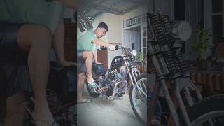 manasin motor ❌️ manasin tetangga ✅️ #chopper #kickstarter #chopperindonesia #motorcustom