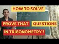 Trigonometric Proof Techniques