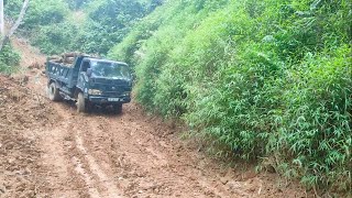 SLIPPERY HELL: Log Truck's DANGEROUS Muddy Mountain Descent!