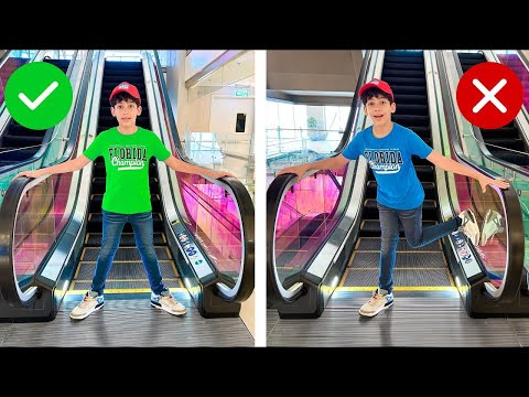 Petualangan Eskalator Jason dan Alex di Mall ⚡ Pembelajaran Keamanan untuk Anak-Anak