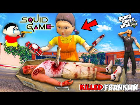 Franklin Died But Who Killed ? Squid Game Doll Find In GTA 5 ! | GTA 5 AVENGERS Emotional Video