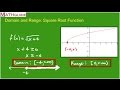 Domain and Range of Square Root Functions