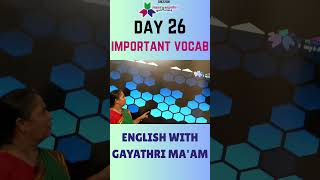 Vocab Challenge Begins | Day -26 English With Gayathri MA'AM #englishlearning #englishgrammar#vocab