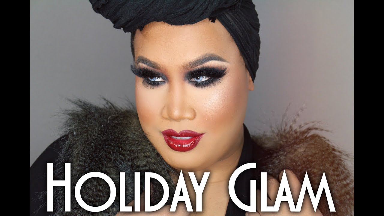 Drag Glitter Smokey Eye with Red Lips PatrickStarrr