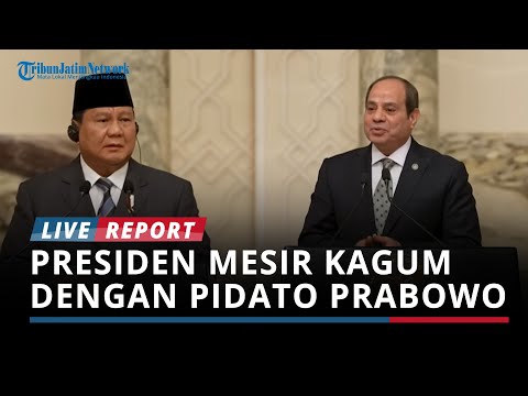 BIKIN KAGUM! Presiden Republik Arab Mesir, Abdel Fattah El-sisi Tercengang dengan Pidato Prabowo