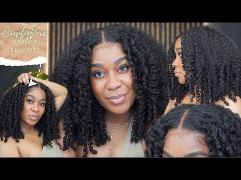 Never seen a wig can be this easy to install 🥰easy to wear and take off!#curlymehair #wigs #fyp