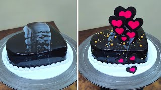 Heart Shape Cake Design Chocolate | Unique Cake Decorating Techniques | Anniversary Cake Heart Shape