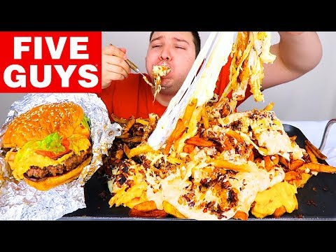 FIVE GUYS ANIMAL STYLE FRIES • Mukbang & Recipe