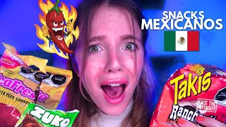 Esto PICA! 🌶️ ASMR Comiendo DULCES Y SNACKS MEXICANOS 🇲🇽🍬