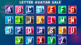 Free Fire A to Z Letters Avtars Giveaway 🔥🗿 #FreeFire