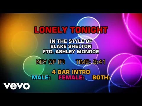 Blake Shelton – Lonely Tonight (Karaoke)