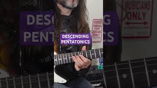 Descending pentatonics #shorts #shortsfeed #guitar #guitarsolo #viral