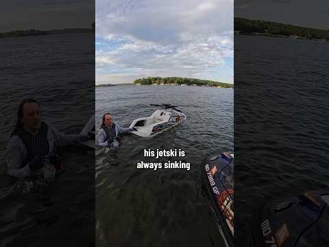 sinking jetski fail #2stroke #jetski #sinking #fail #fails #seadoo #yamaha #lake #sendit #lakelife