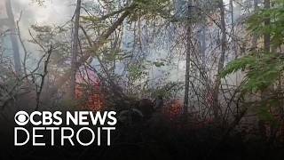 YouTube video thumbnail: Michigan Crews Helping to Battle Minnesota Wildfires