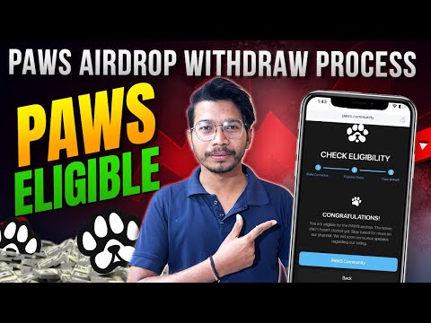 Paws Airdrop Eligibility | Paws Withdraw | Paws New Update | Paws Airdrop Claim | Paws Eligible Task