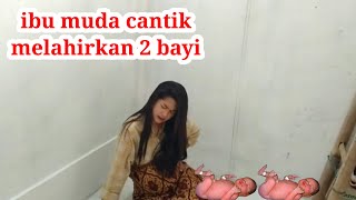 Ibu muda cantik melahirkan 2 bayi berjuang sendirian