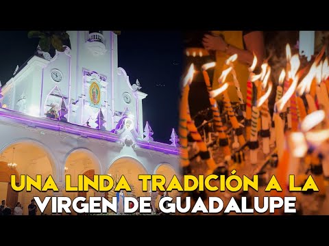 Fuimos por primera vez a celebrar el día de la virgen de Guadalupe!!